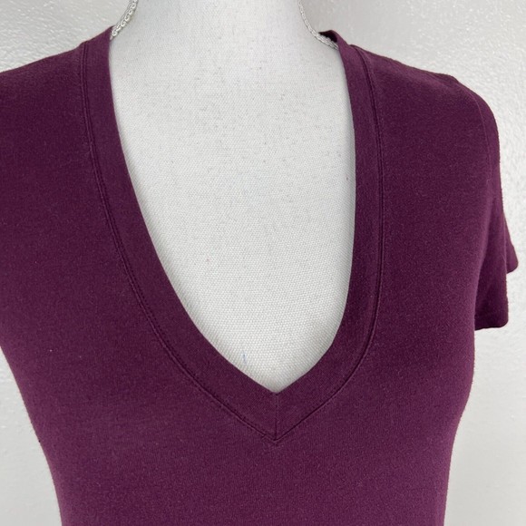 Pink Victoria's Secret Shirt Women Medium Purple Short Sleeve V-Neck Sleepwear - Picture 7 of 13